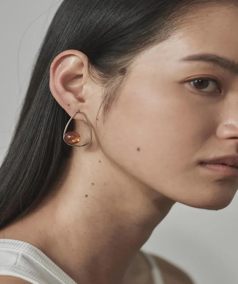 Drop Stud Earrings Dangle Tiger Eye Like