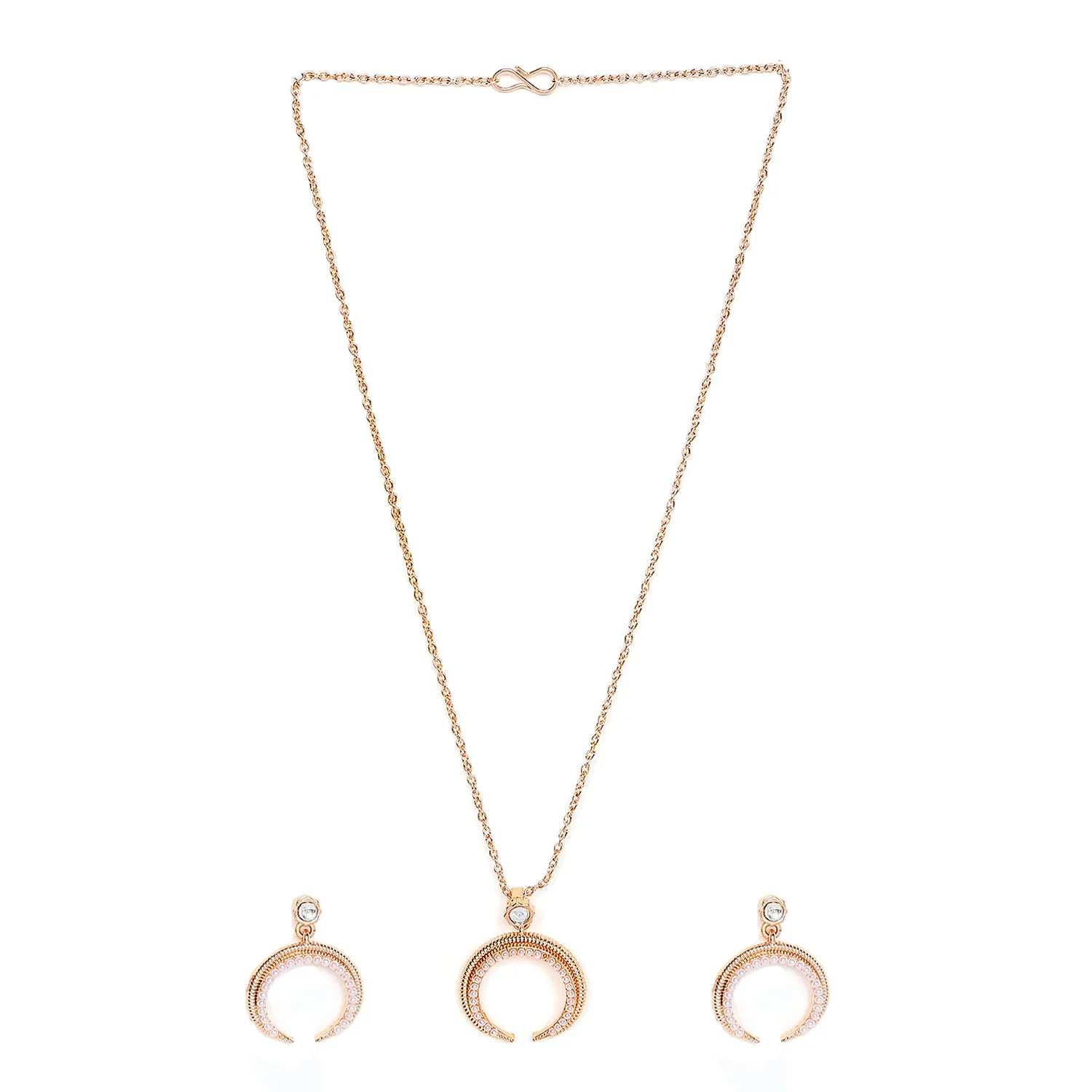 Dual Side Spikes Pendant Set