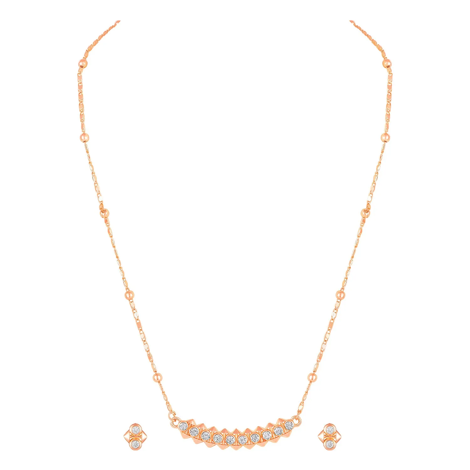 Dual Side Spikes Pendant Set