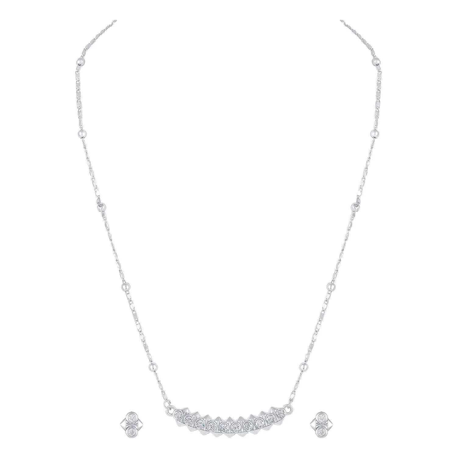 Dual Side Spikes Pendant Set