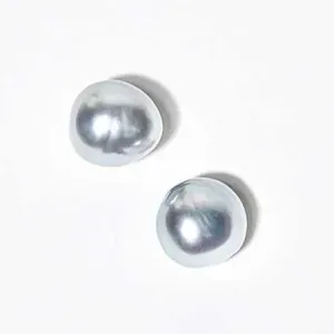 Elegant 10mm-10.5mm Tahitian Keshi Pearl Stud Earrings