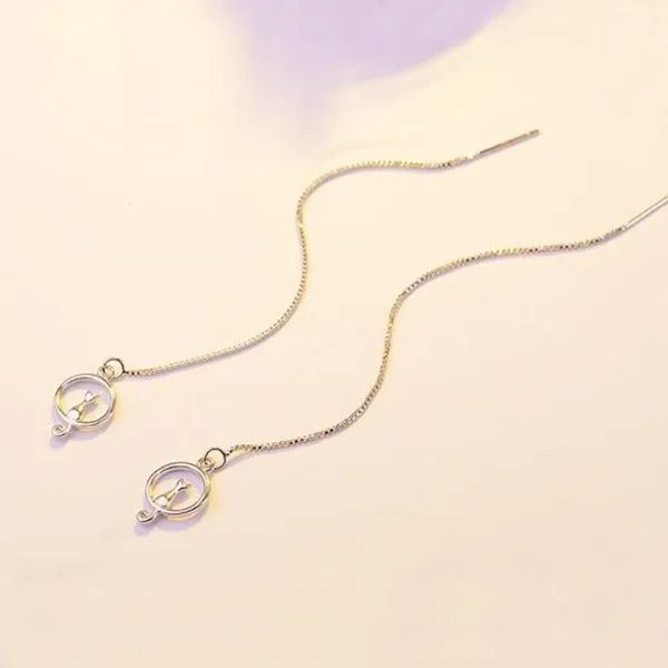Elegant Cat on Moon Lucky Earrings