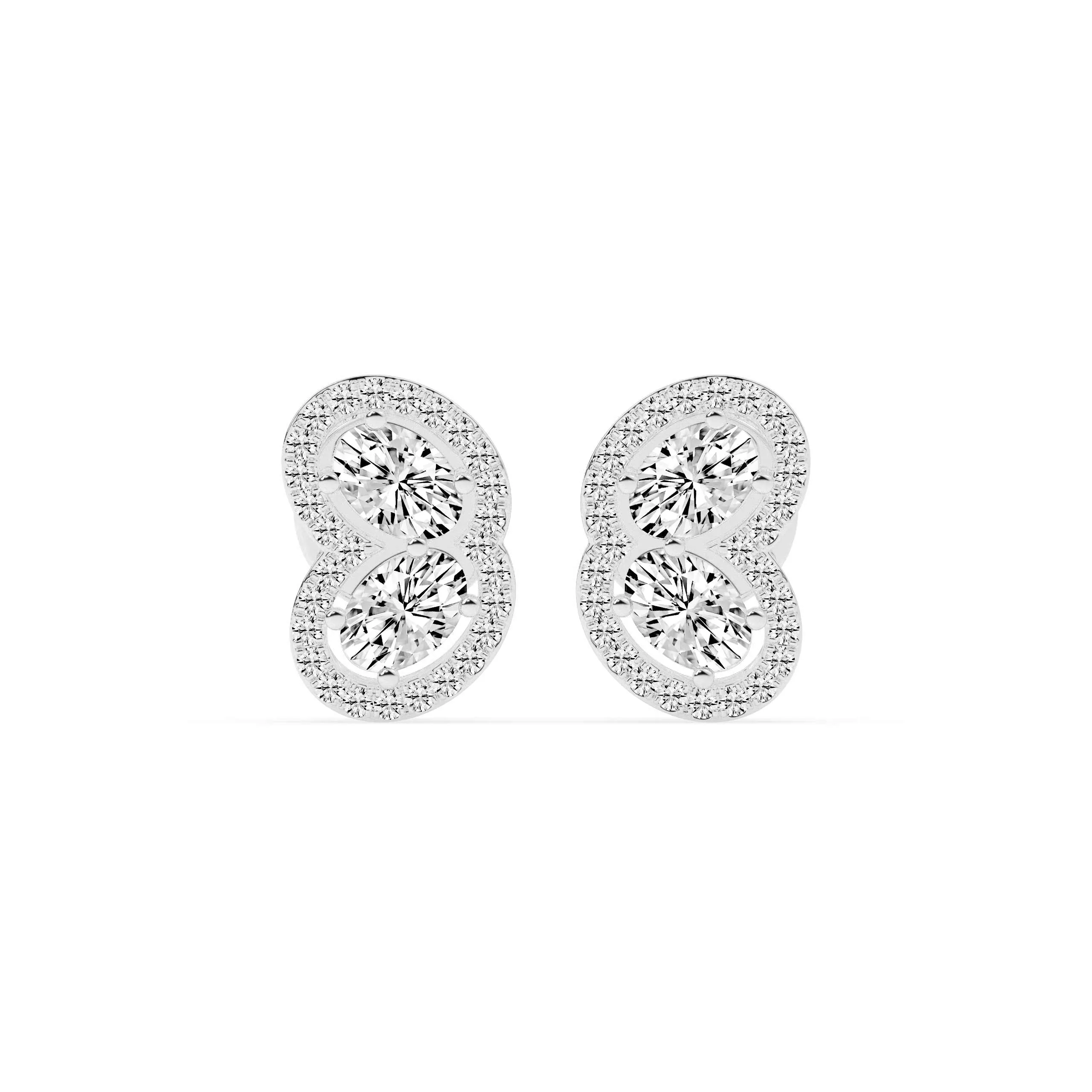 Elegant Crystal Gold Earrings
