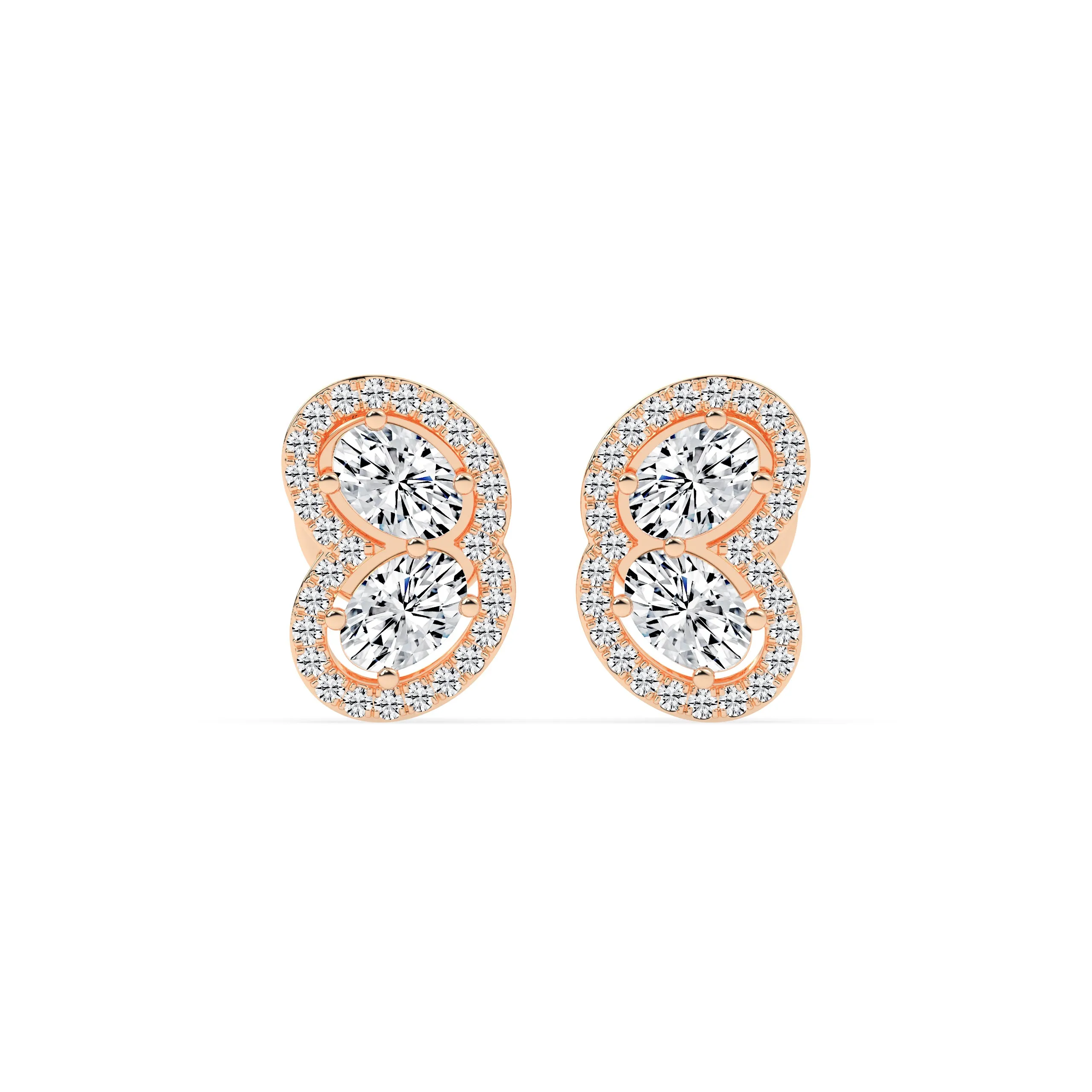 Elegant Crystal Gold Earrings