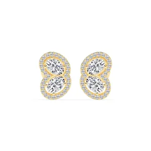 Elegant Crystal Gold Earrings