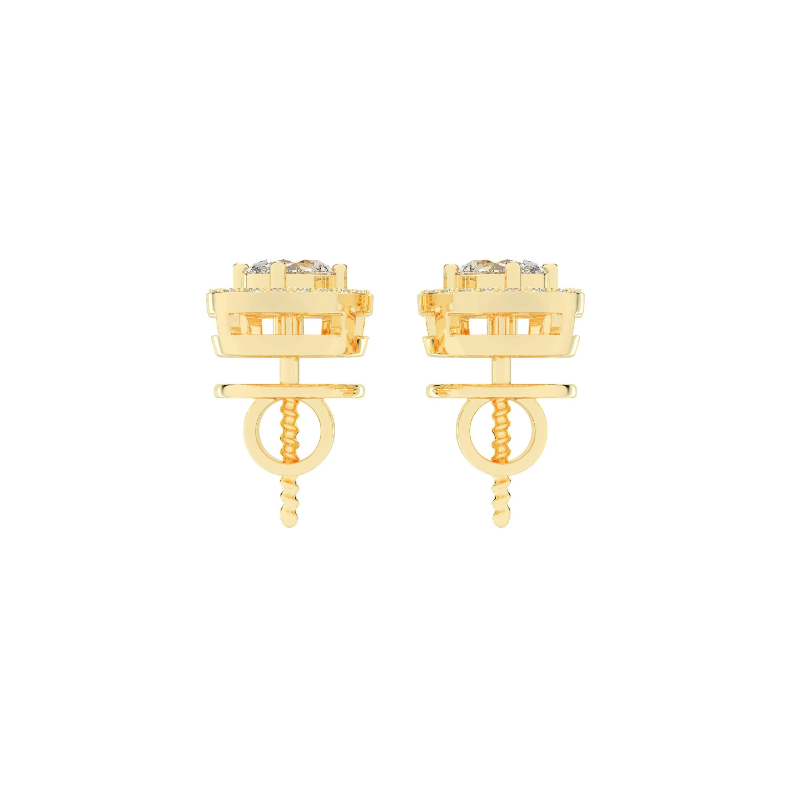 Elegant Crystal Gold Earrings