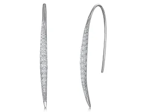 Elegant Curves Drop Earrings with Cubic Zirconia