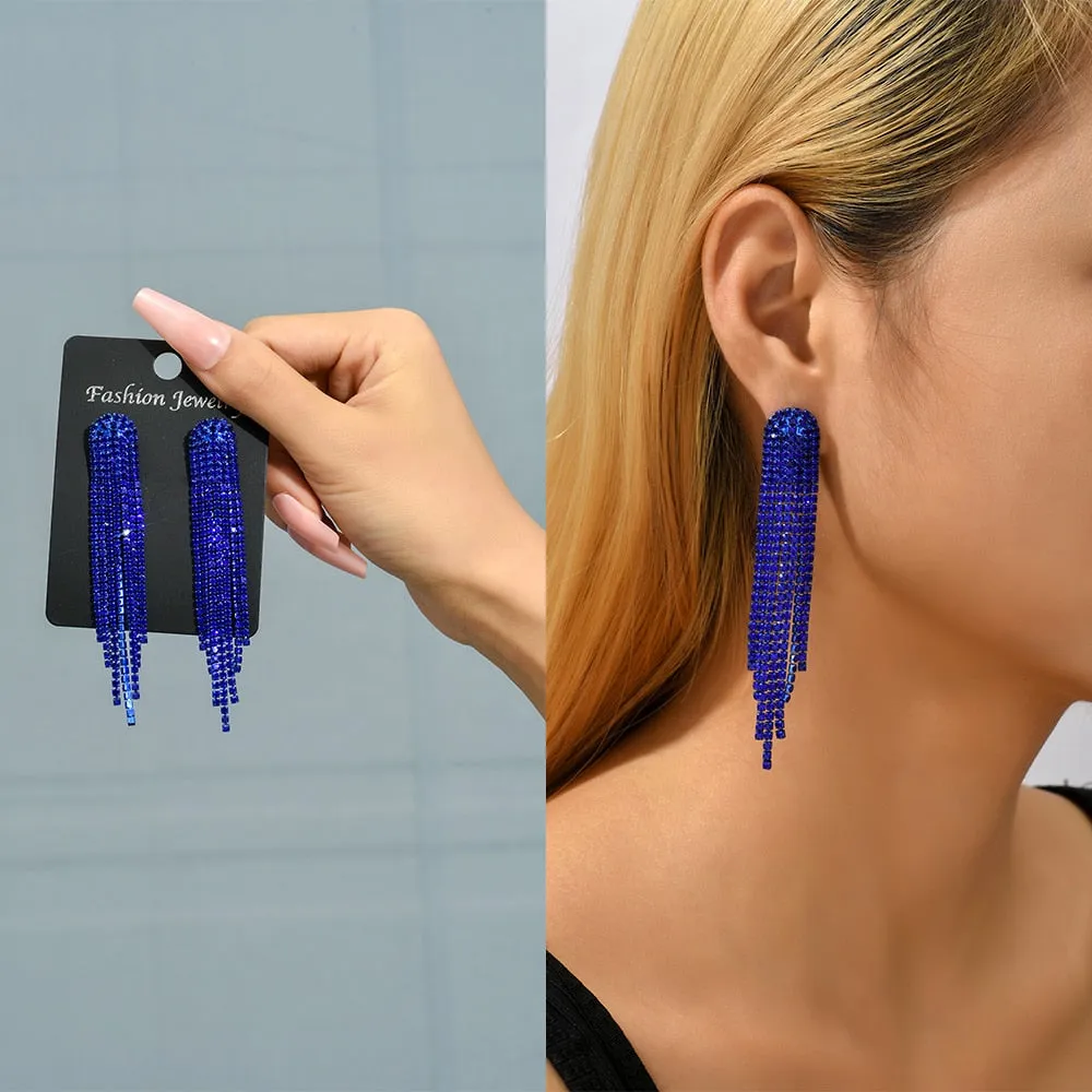 Elegant Fashion Tassel Hanging Dangle Earrings For Women