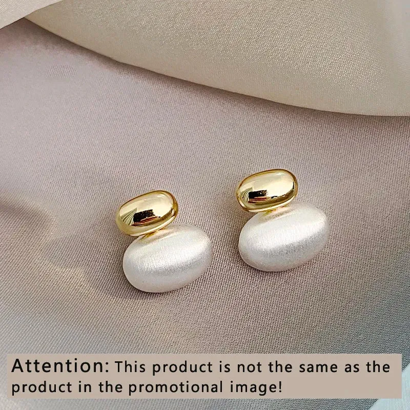 Elegant Gold Pearl Earrings