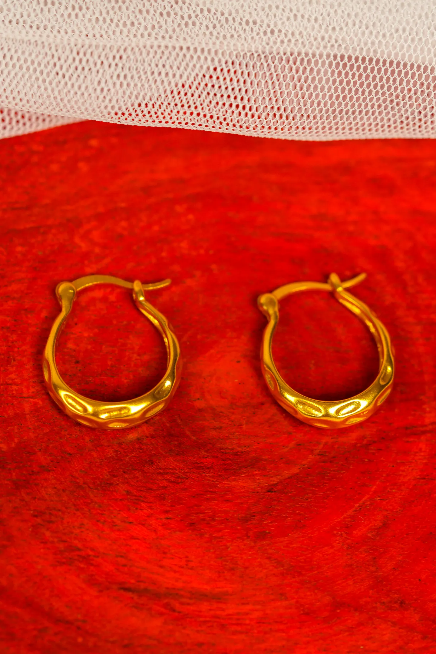Elegant Gold-Plated Hoop Earring