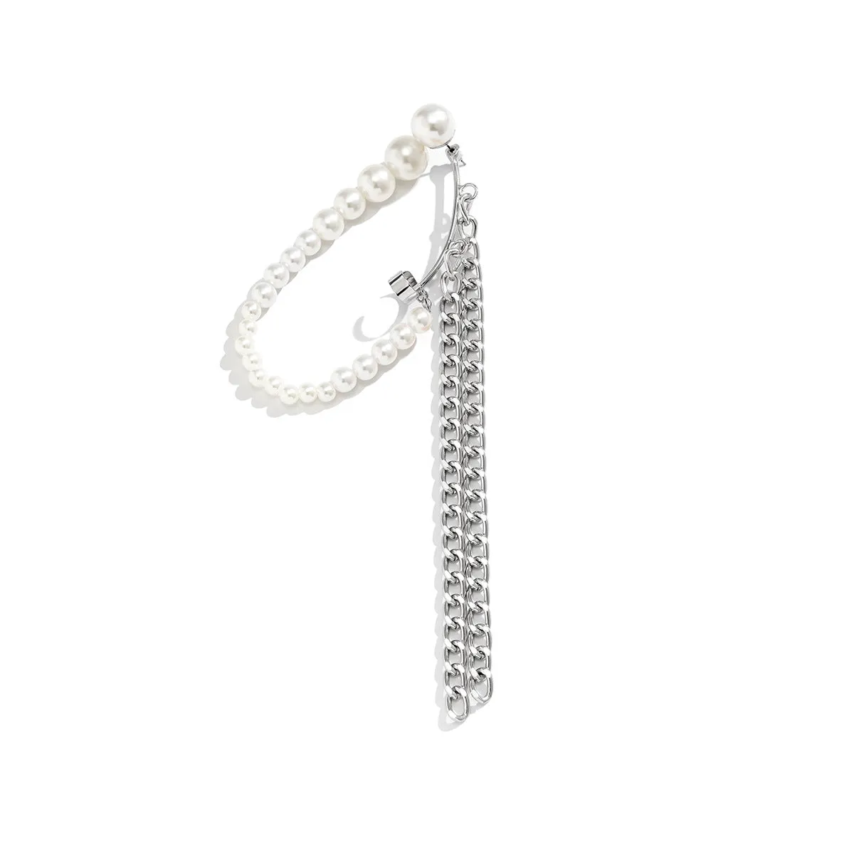 Elegant Imitation Pearl Chain Tassel Earrings for Women
