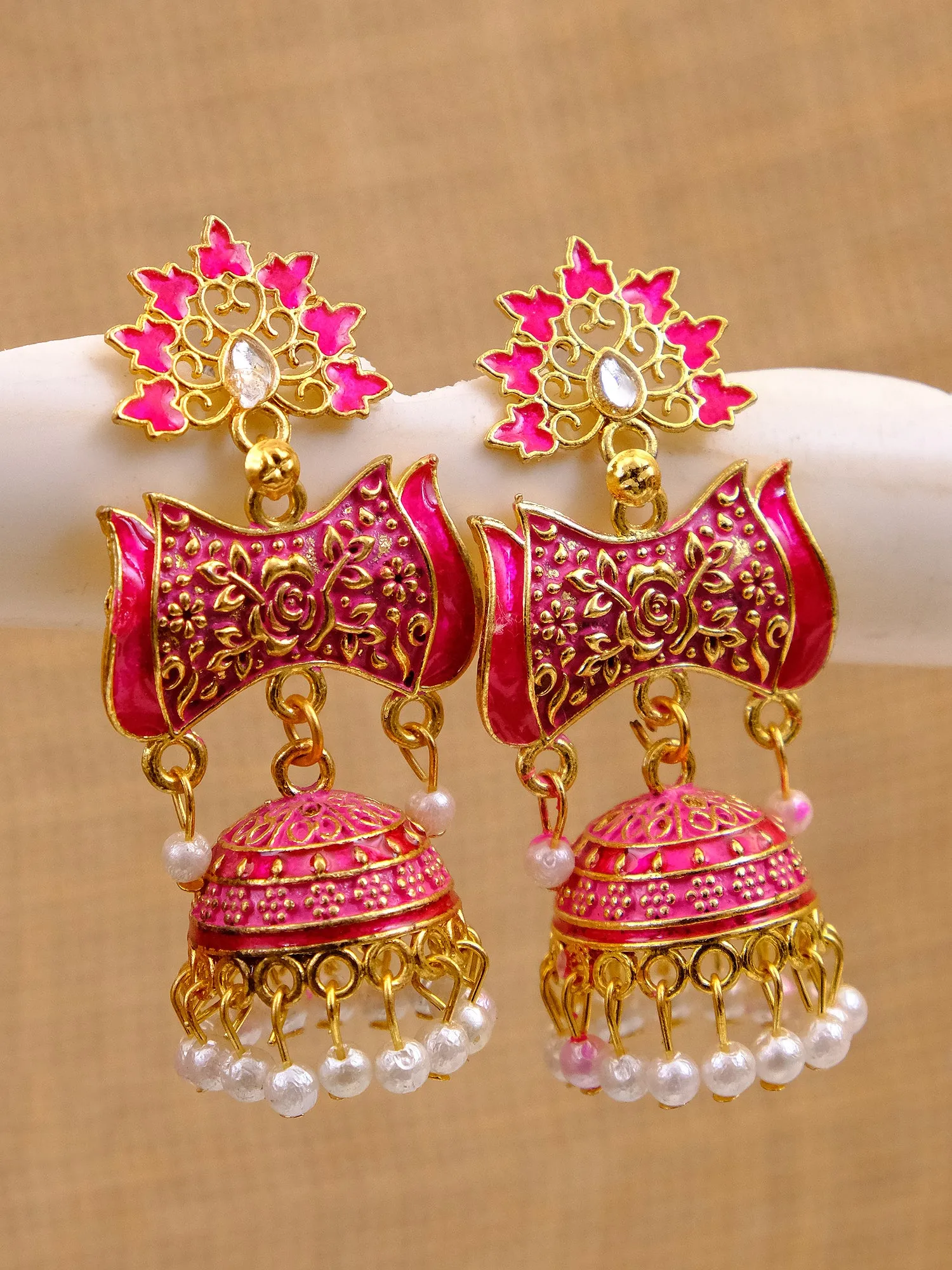 Elegant Meenakari Jhumka Earrings for Women & Girls New Design