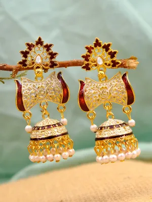 Elegant Meenakari Jhumka Earrings for Women & Girls New Design