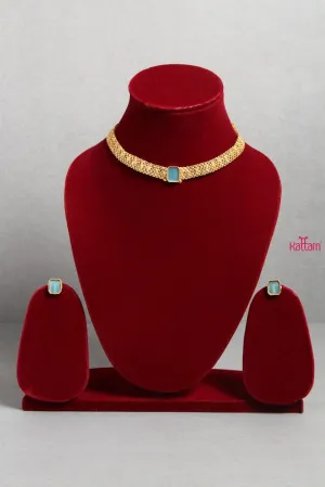 Elegant pastle Green  Stone Choker