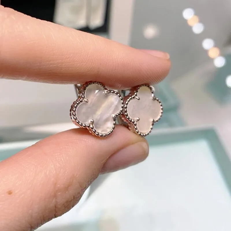 elegant silver flower earrings
