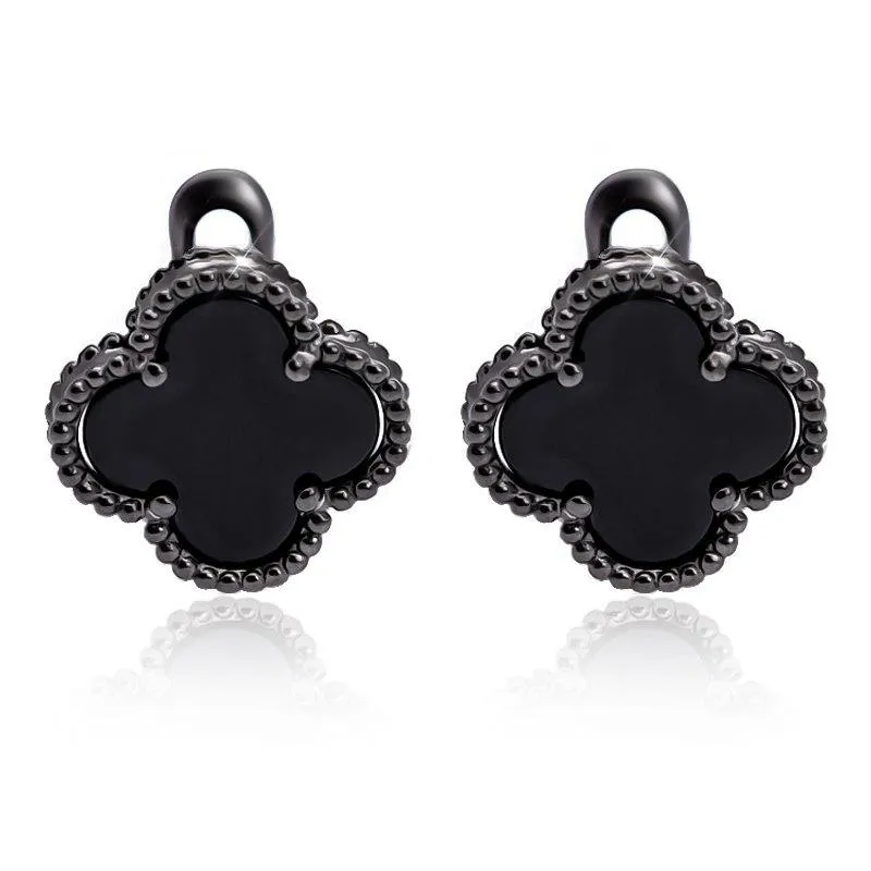 elegant silver flower earrings