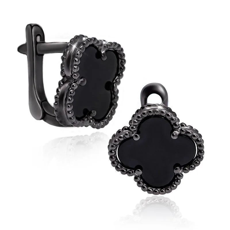 elegant silver flower earrings