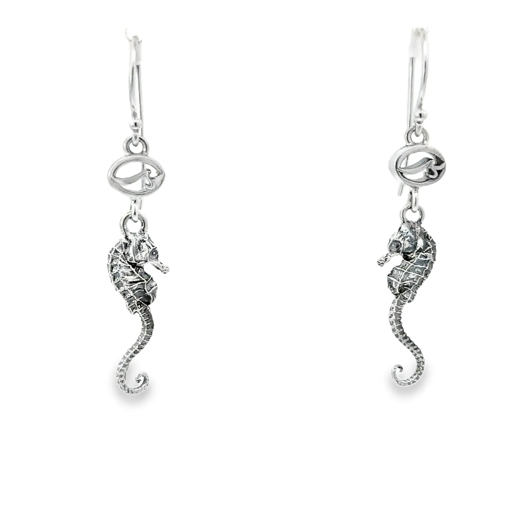 Elegant Silver Seahorse Earrings