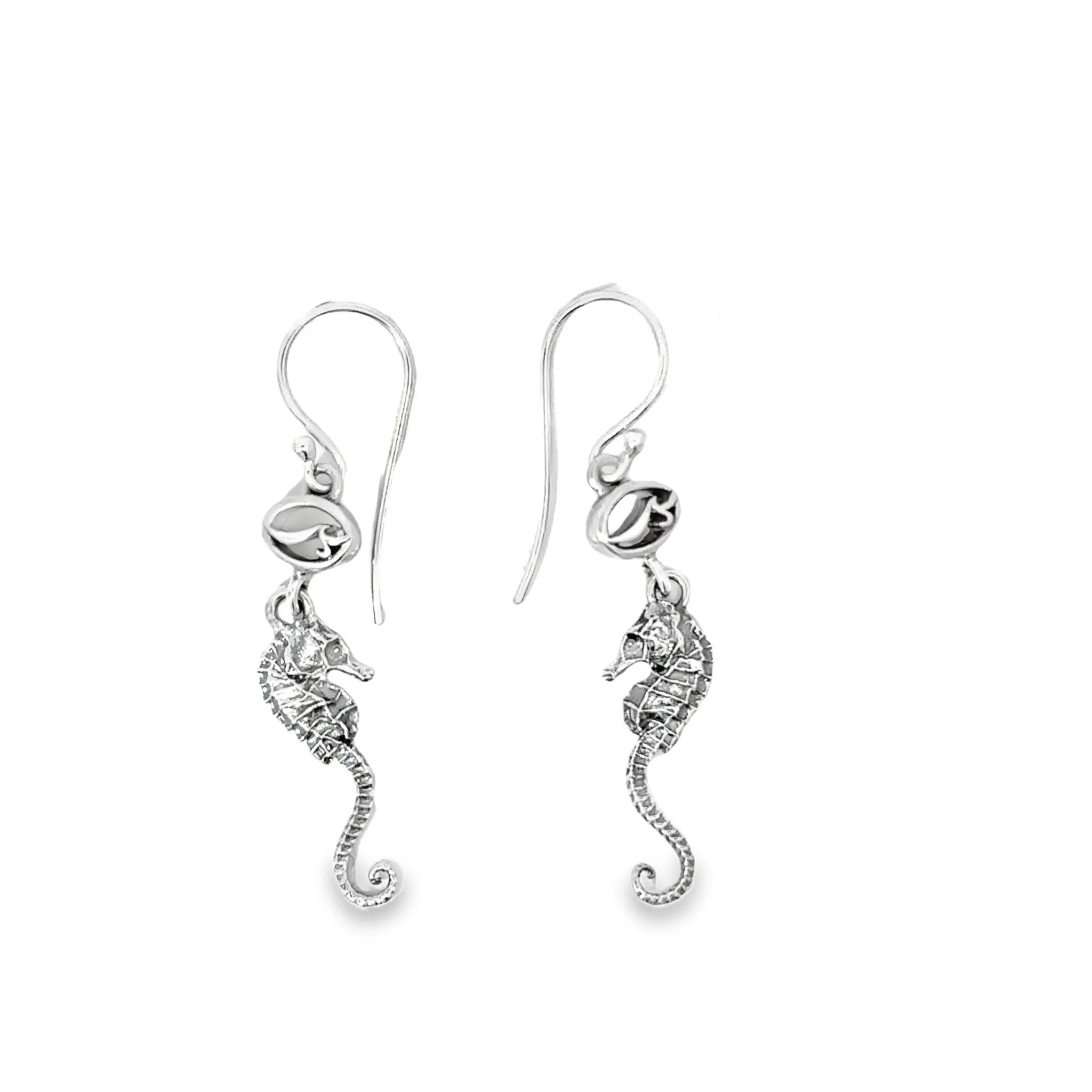 Elegant Silver Seahorse Earrings