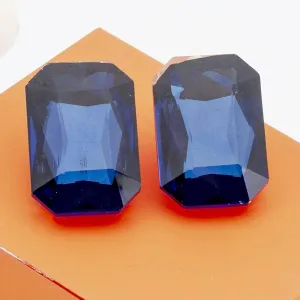 Elegant Solitaire Crystal Stud Earrings