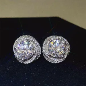 Elevate Your Style with 6 Carat Moissanite Sterling Silver Earrings