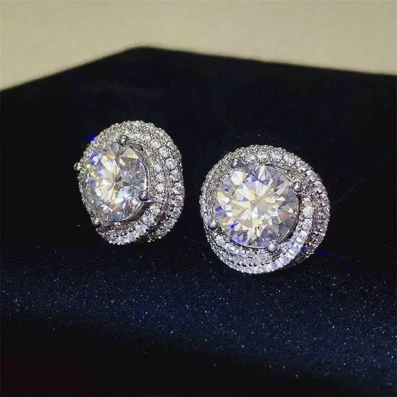Elevate Your Style with 6 Carat Moissanite Sterling Silver Earrings