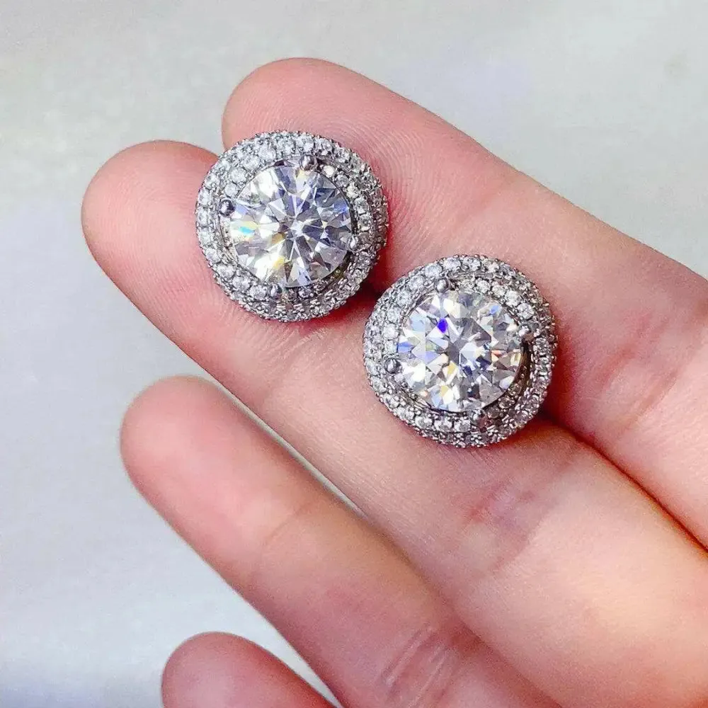 Elevate Your Style with 6 Carat Moissanite Sterling Silver Earrings