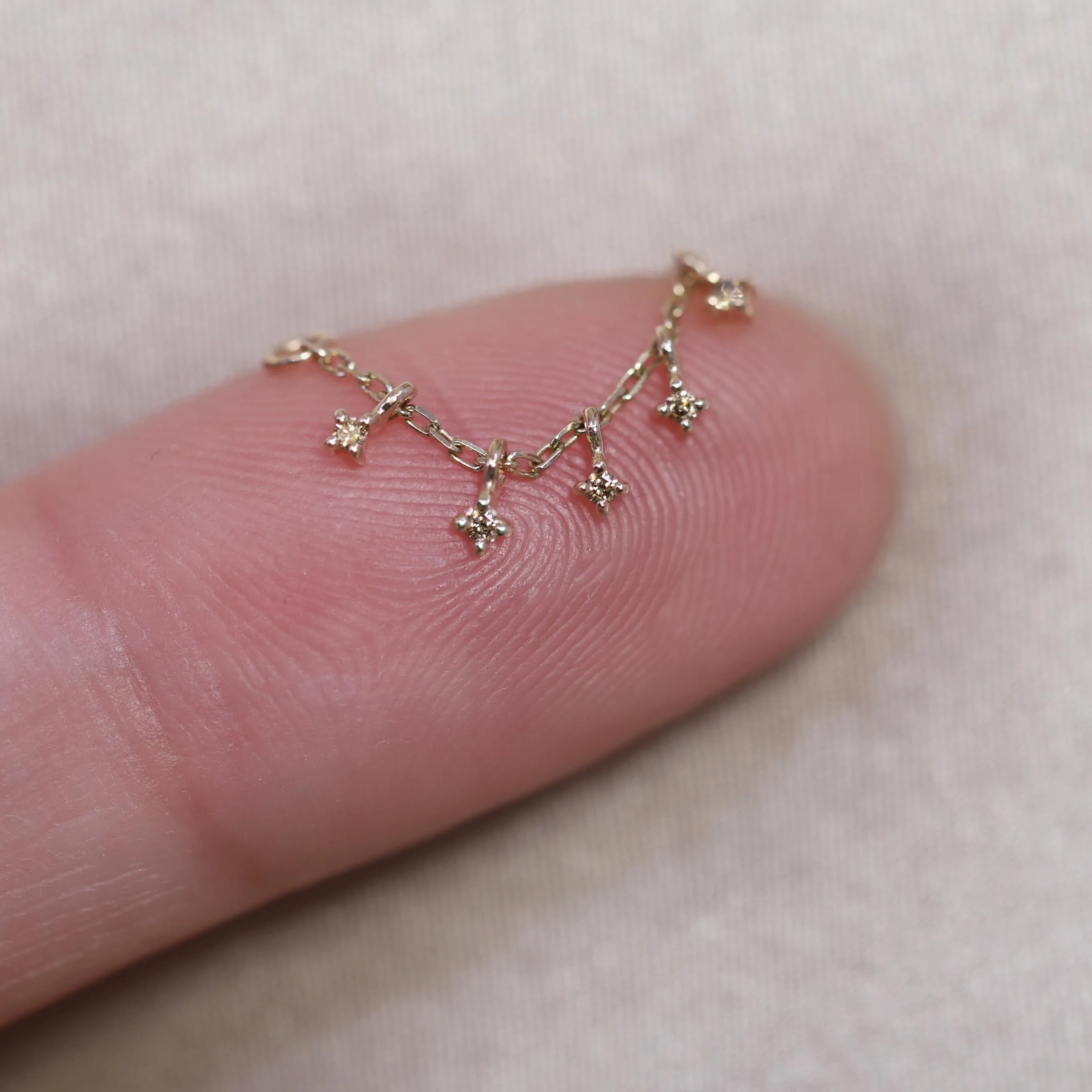 Ember Brown Diamond Charm Chain Attachment