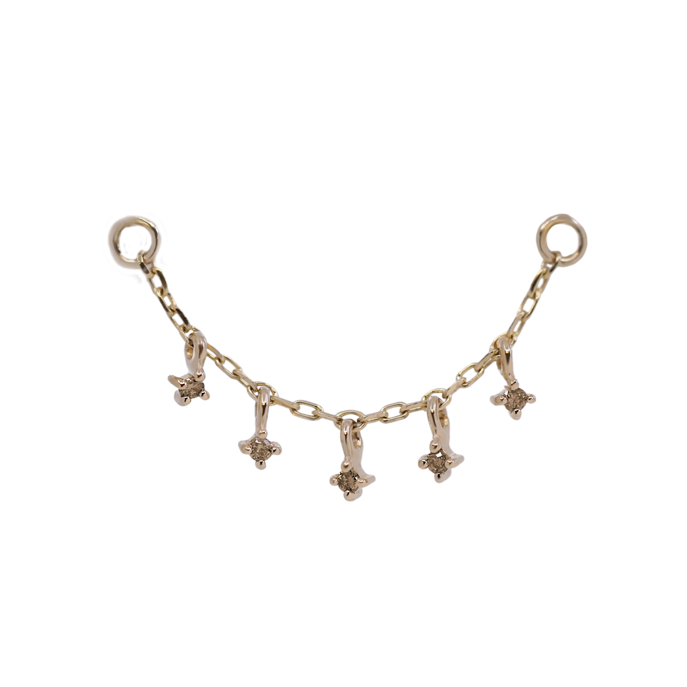 Ember Brown Diamond Charm Chain Attachment