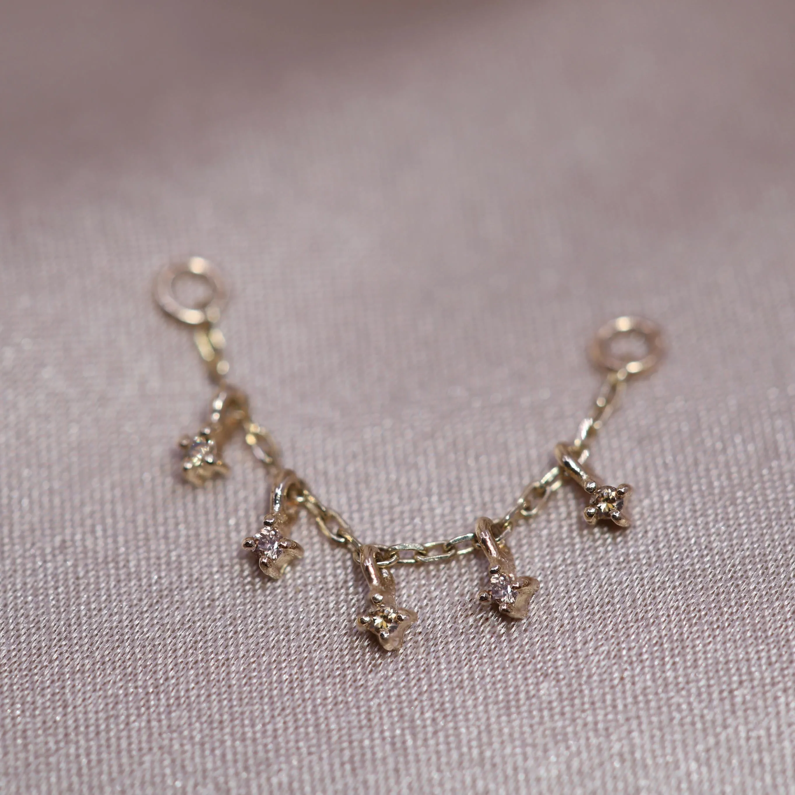 Ember Brown Diamond Charm Chain Attachment