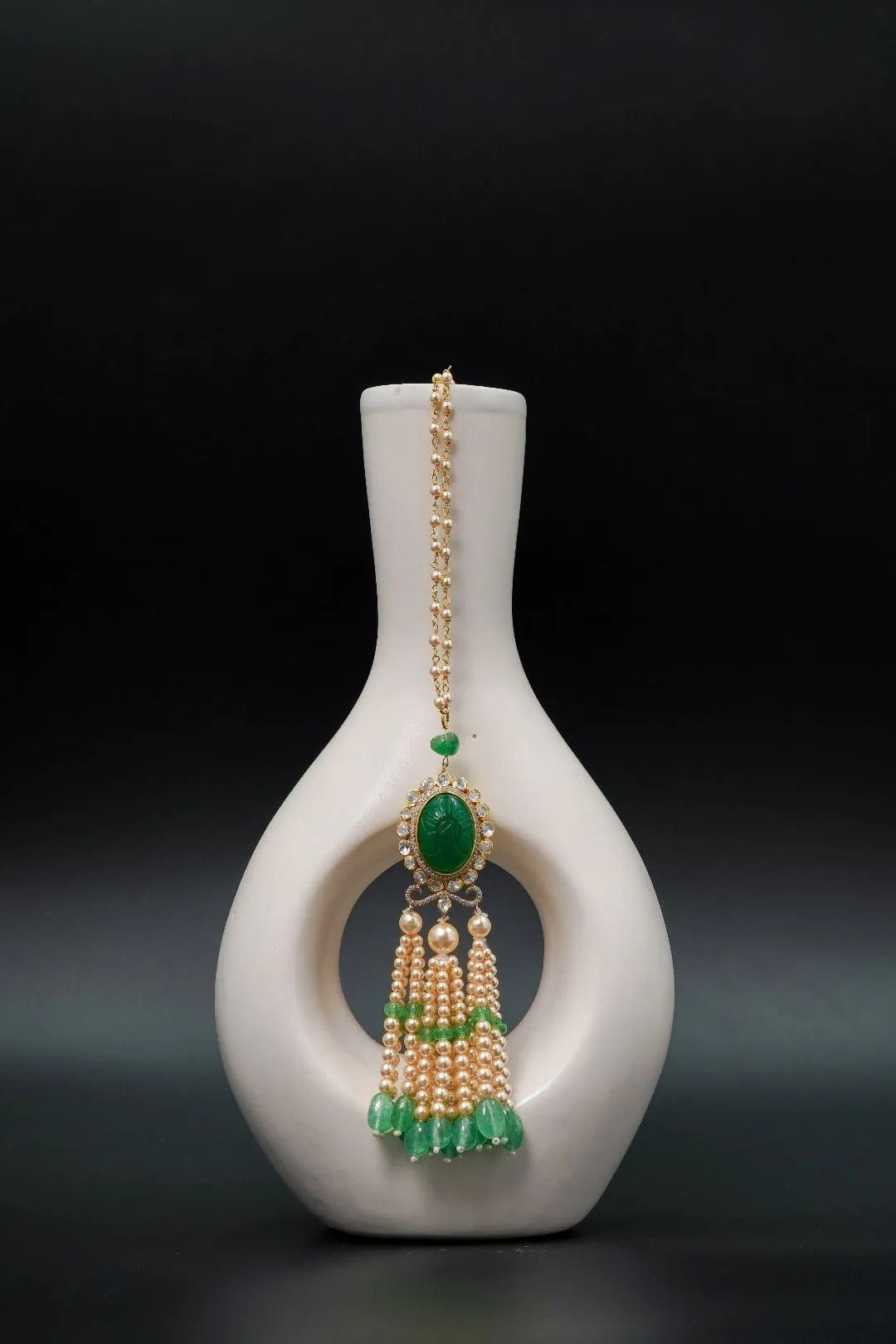 Emerald & Pearl Drops Necklace
