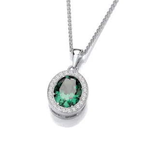 Emerald CZ Oval | Pendant