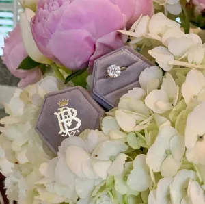 English Velvet Ring Box