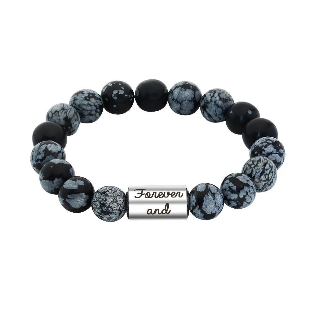 Engraved Bracelets For Men Natural Stone Mens Beaded Bracelets