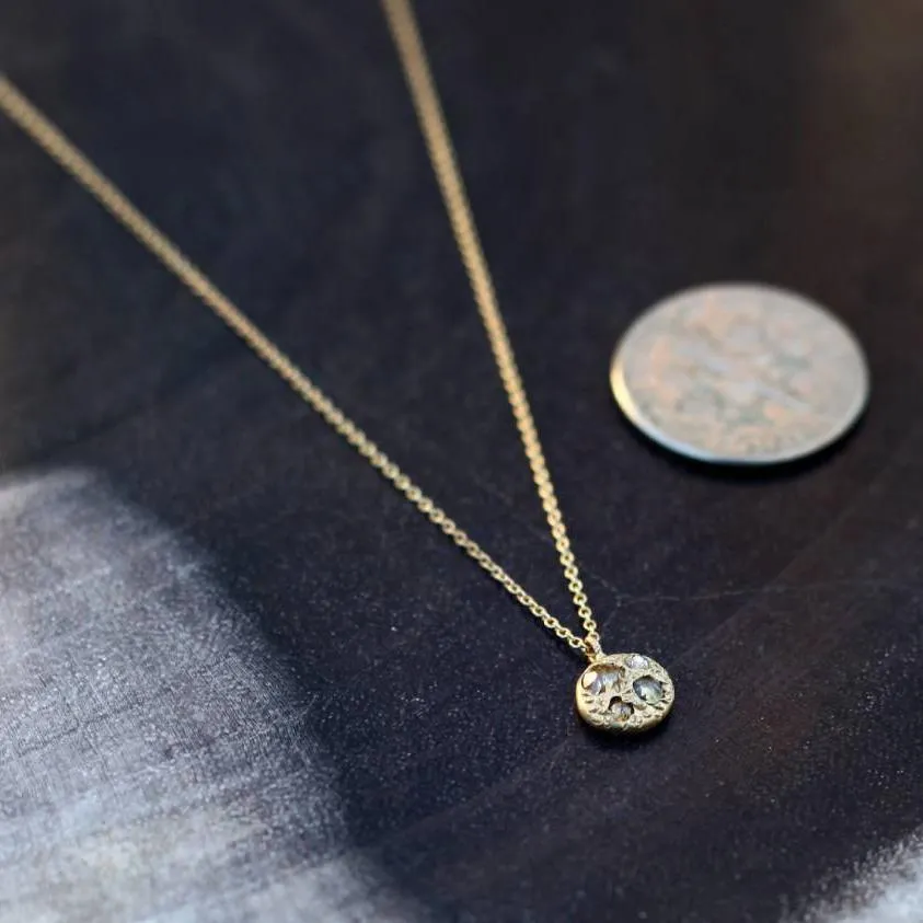 Eros Diamond   14K Gold Pendant Necklace