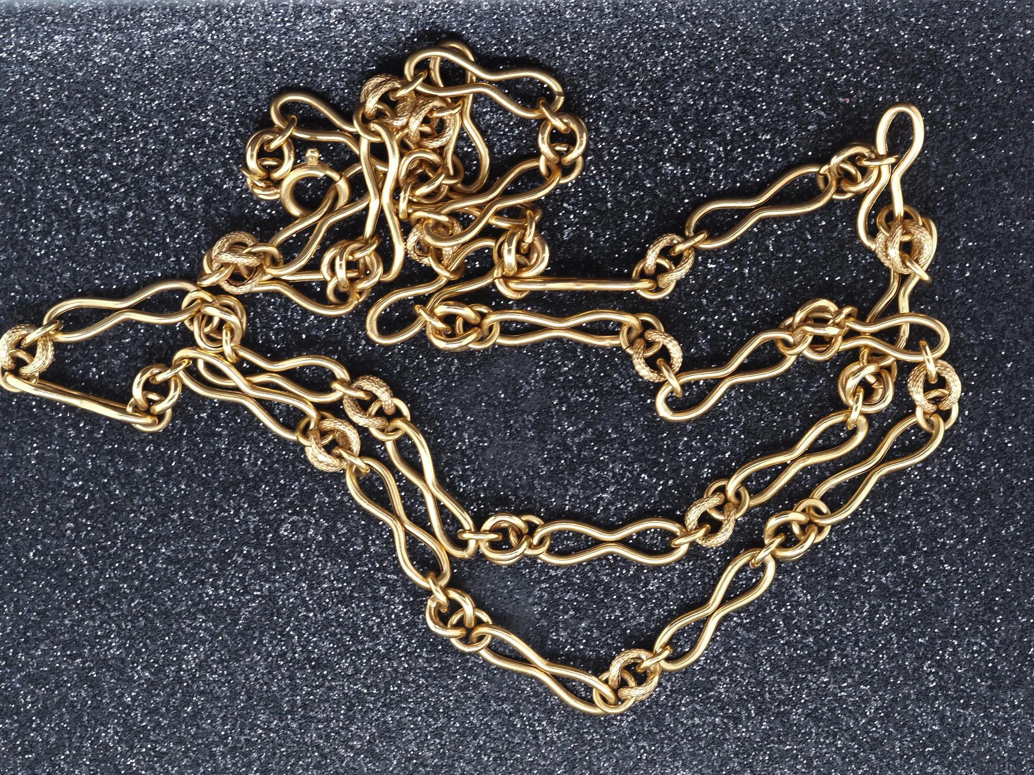 Estate Antique 18K Yellow Gold Unique Link Chain - VHK#966