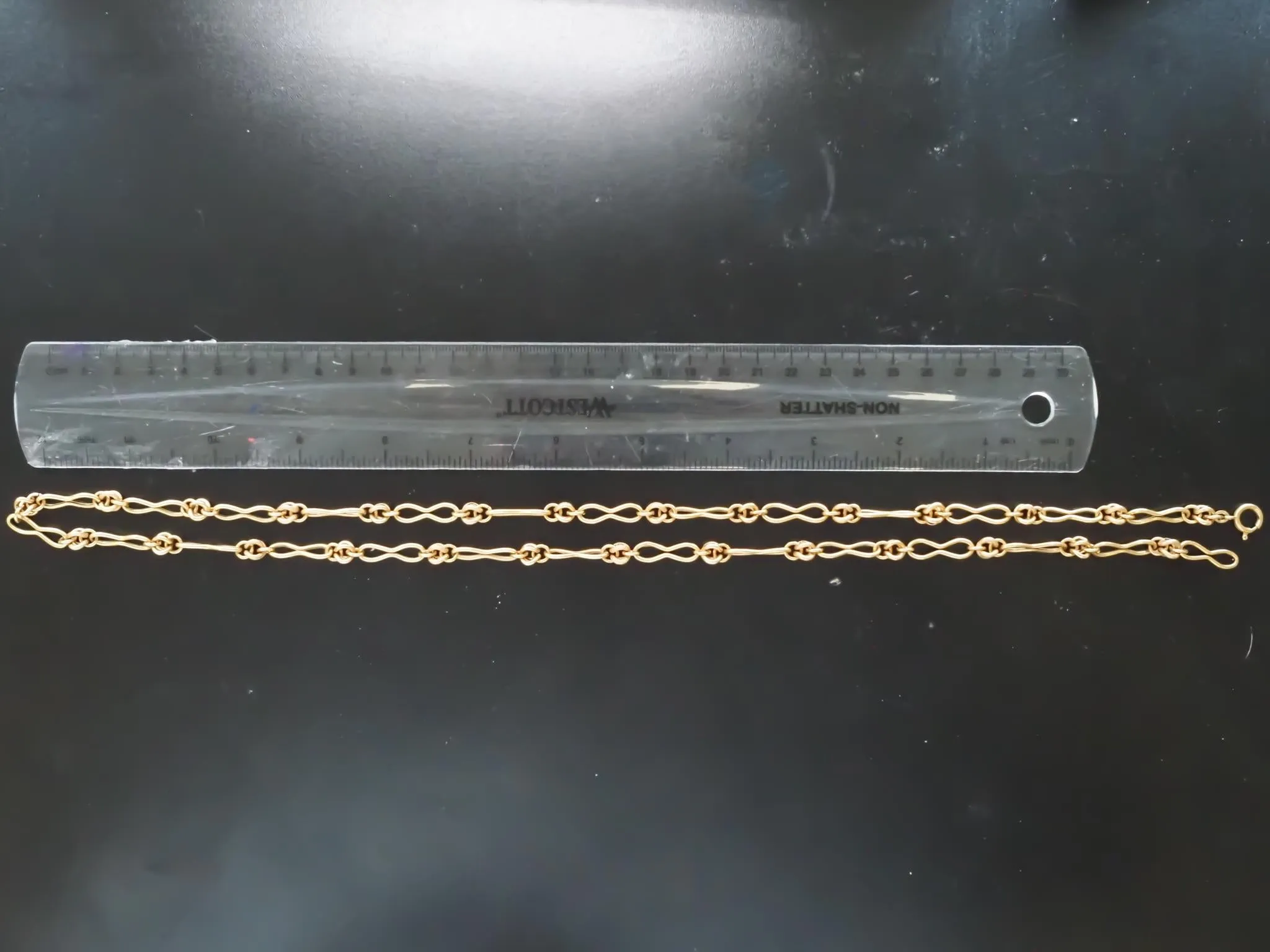 Estate Antique 18K Yellow Gold Unique Link Chain - VHK#966