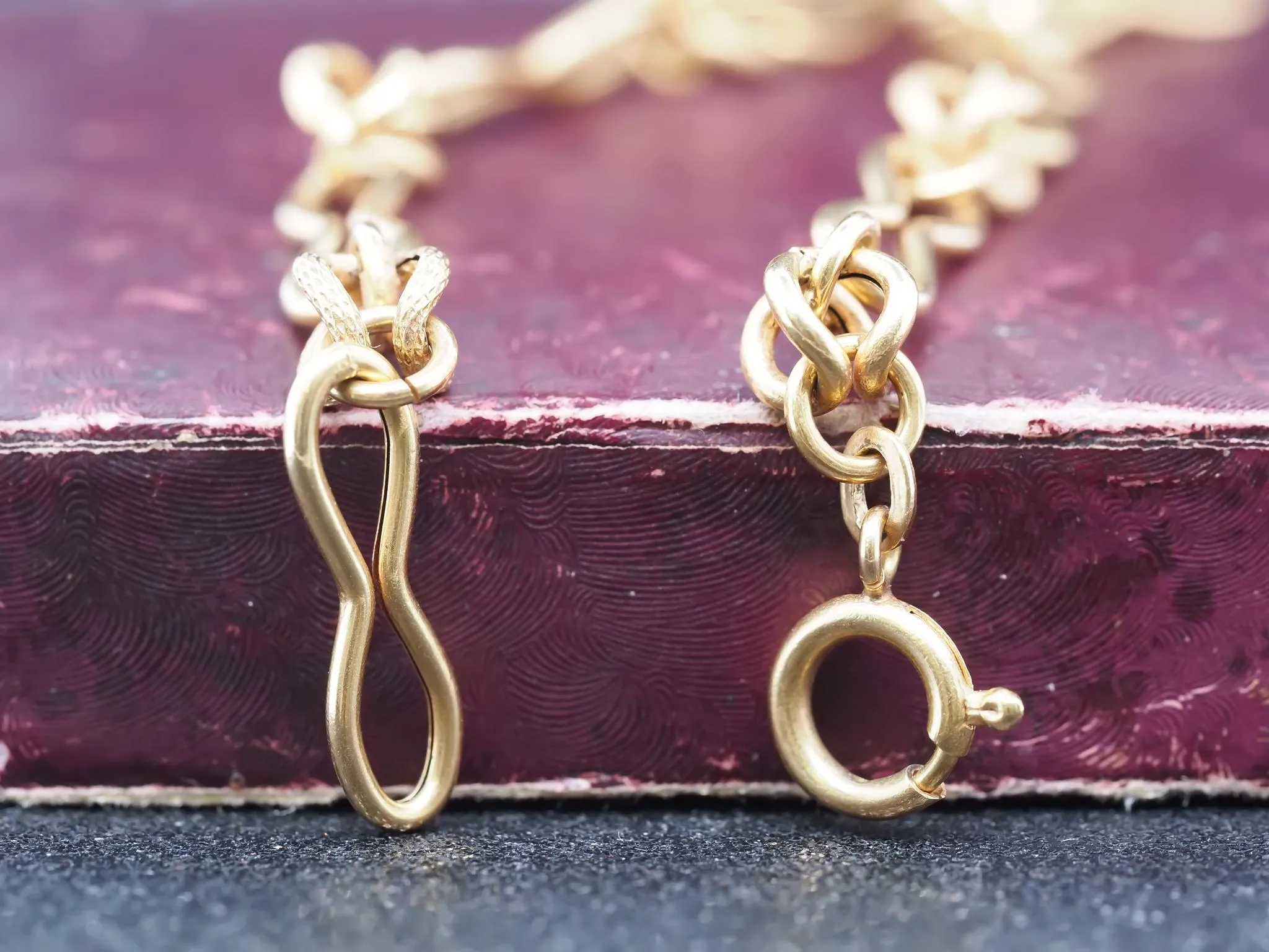 Estate Antique 18K Yellow Gold Unique Link Chain - VHK#966