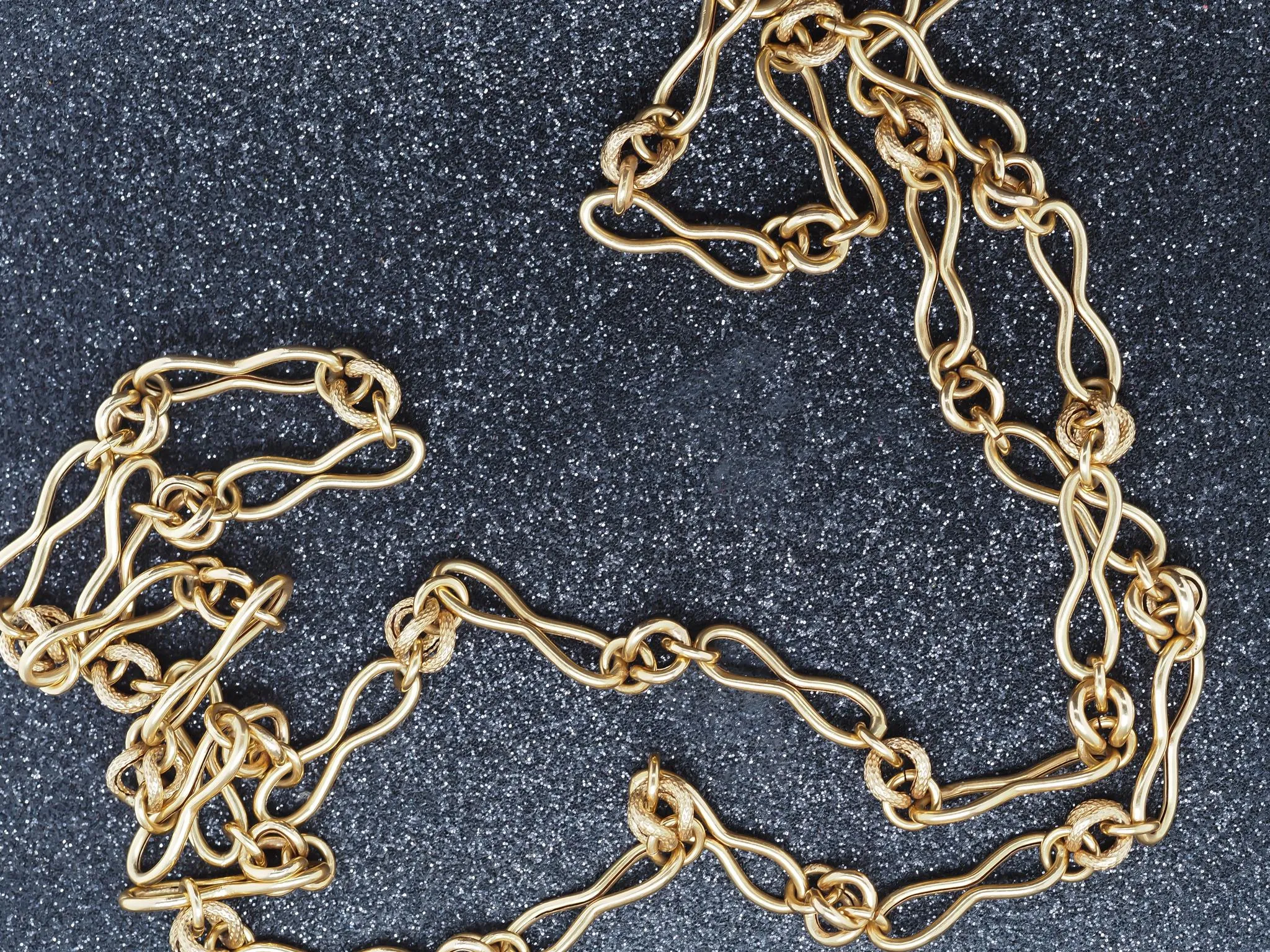 Estate Antique 18K Yellow Gold Unique Link Chain - VHK#966