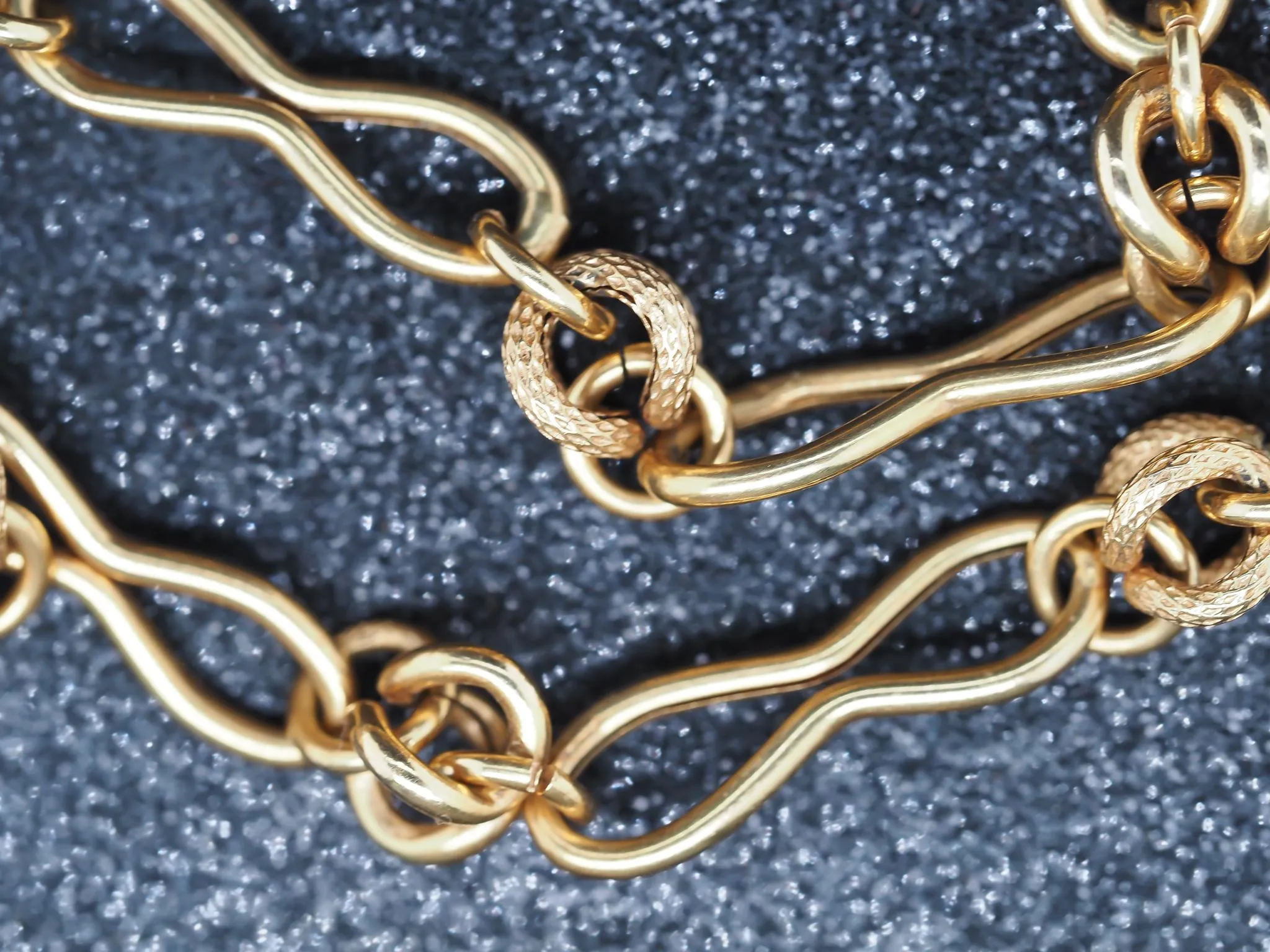 Estate Antique 18K Yellow Gold Unique Link Chain - VHK#966