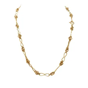 Estate Antique 18K Yellow Gold Unique Link Chain - VHK#966