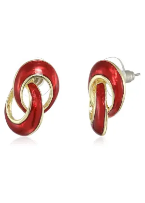 Estele Red Design stylish trendy Earrings for women
