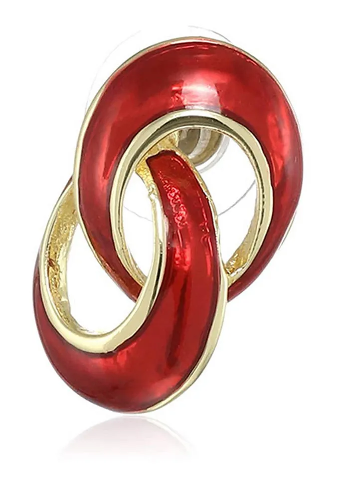 Estele Red Design stylish trendy Earrings for women