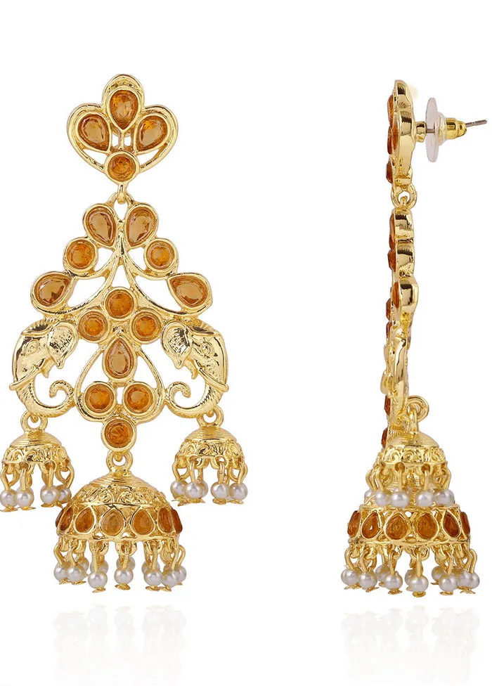 Estelle Stylish Fancy Party Wear Kundan Earrings