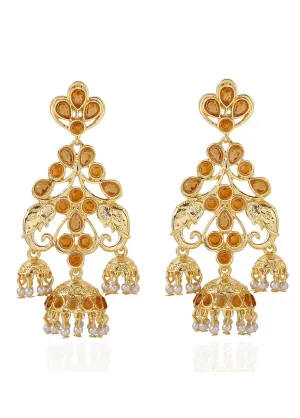 Estelle Stylish Fancy Party Wear Kundan Earrings