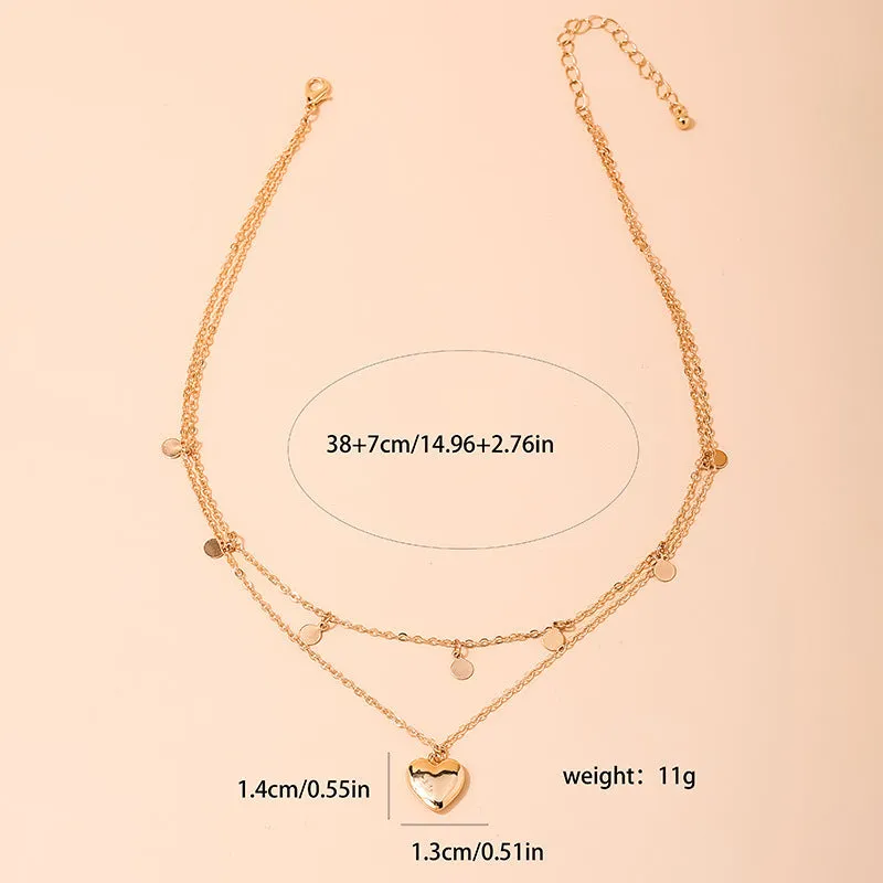 European and American Double-Layer Hip-Hop Women's Necklaces with Artistic Cross-Border Pendants