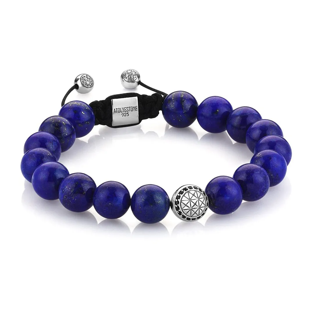 Exclusive Atolyestone Beaded Macrame Bracelet - Silver