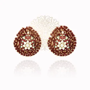 Faarha Meenakari Beaded Wreath Earrings