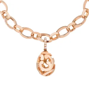 Faberge Rococo 18ct Rose Gold Diamond Charm