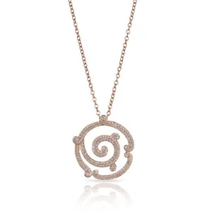 Faberge Rococo 18ct Rose Gold Diamond Lace Pendant D